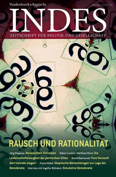 Cover INDES-Ausgabe »Rausch und Rationalität«