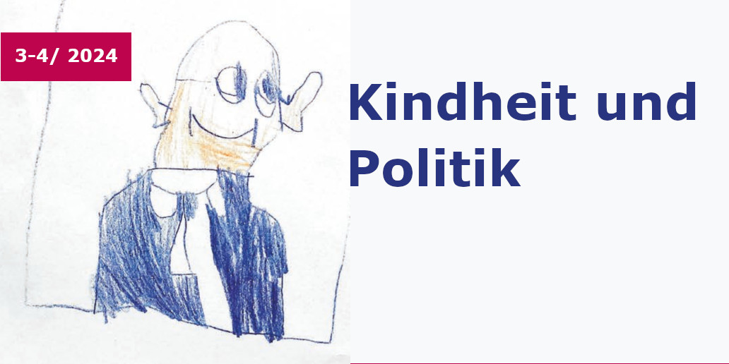 Banner der aktuellen INDES-Ausgabe ‚Kindheit und Politik‘